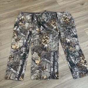 Lot 2 - Game Winner Men's Camo Cargo Pants Size L 36-38 Hunting Outdoor Cotton